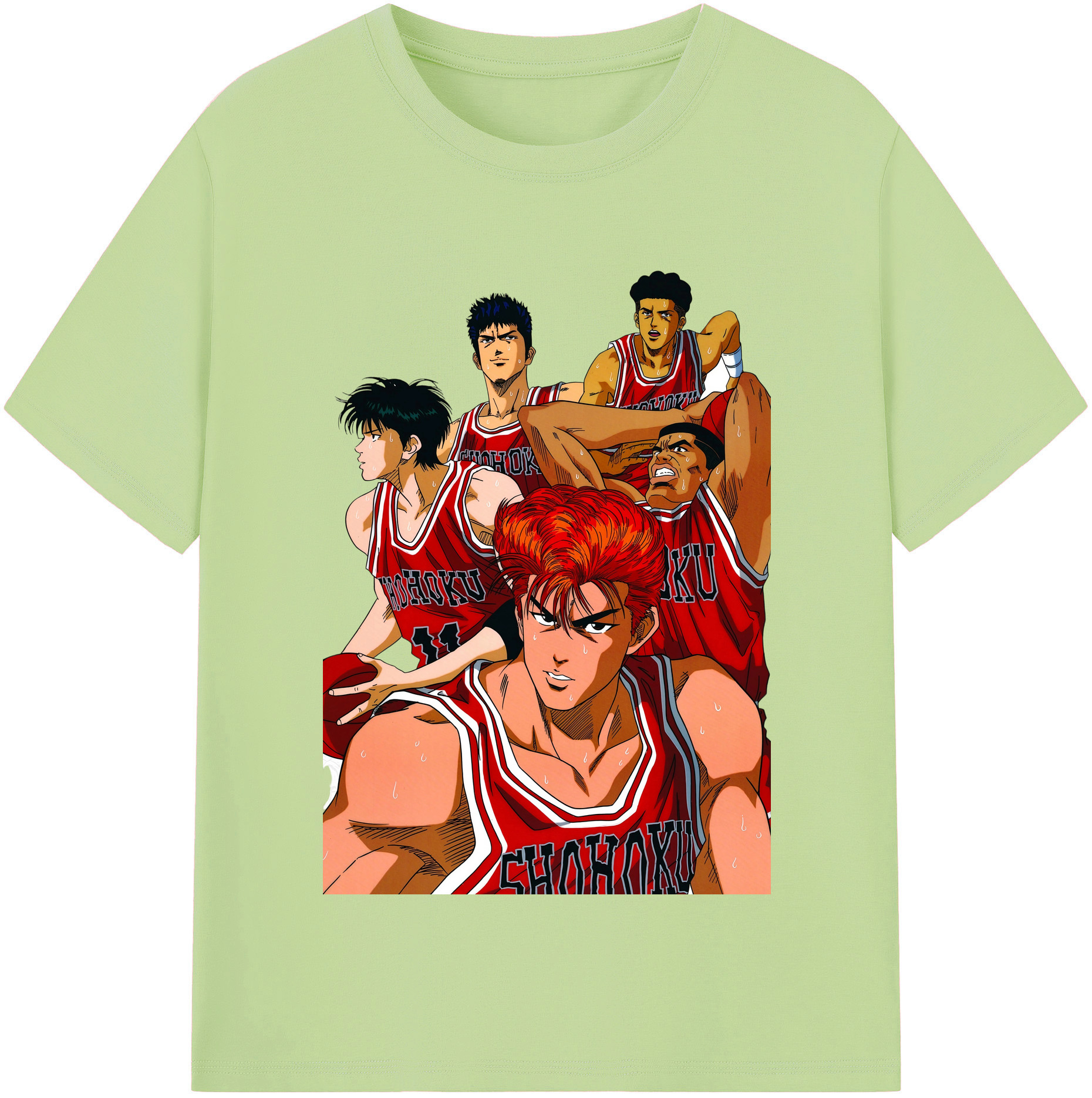 SLAM DUNK／スラムダンク 綿100％半袖Tシャツ（フロントプリント）